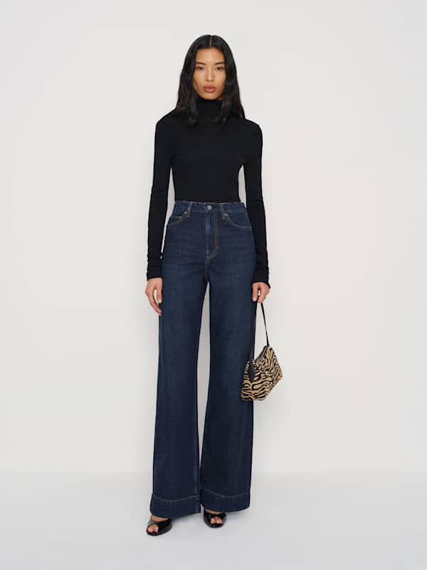 Cary High Rise Slouchy Wide Leg Jeans - George